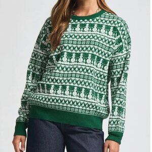 NEW! DEAR SCARLETT HOLIDAY GRAPHICS TOP GREEN SIZE 1XL